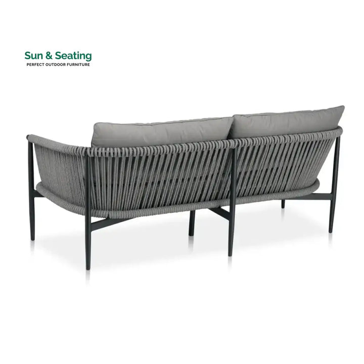 Ossani Outdoor Sofa Set 2 Seater 2 Single seater and 1 Center Table (Grey) Braided &amp; Rope Sofa Sets