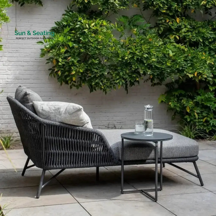 Outdoor Rope Patio Single Seater Daybed All Weather Furniture Daybed