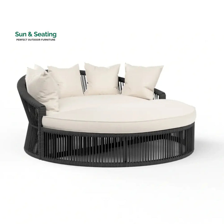 Outdoor Round Rope Daybed Sofa – Unique Design for Poolside Daybed