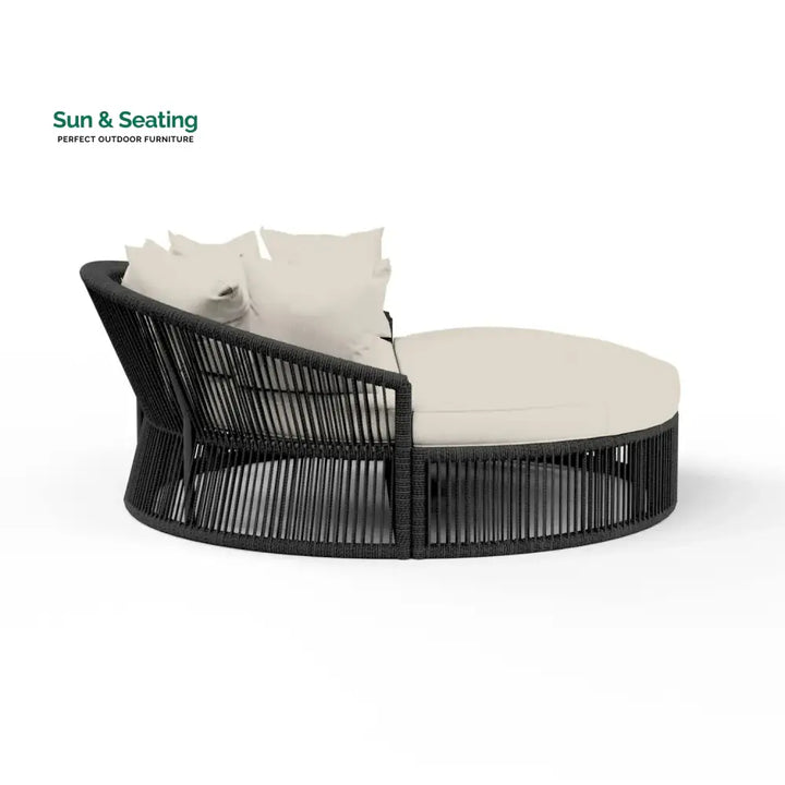 Outdoor Round Rope Daybed Sofa – Unique Design for Poolside Daybed