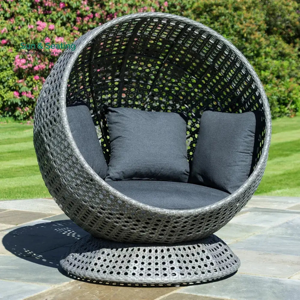 Outdoor Single Seater Basket Swing For Balcony &amp; Garden Egg Chair