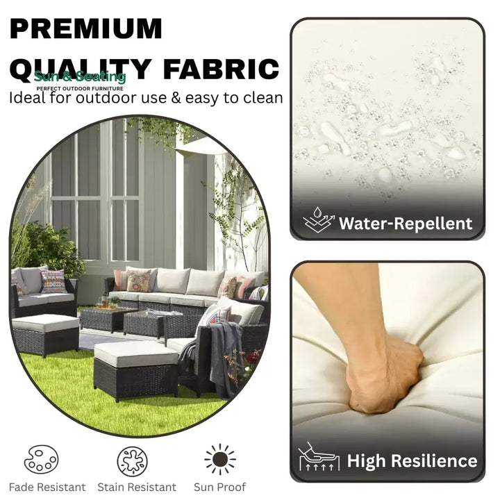 Outdoor Wicker 10 Seater Sectional Sofa Set Sofa Set
