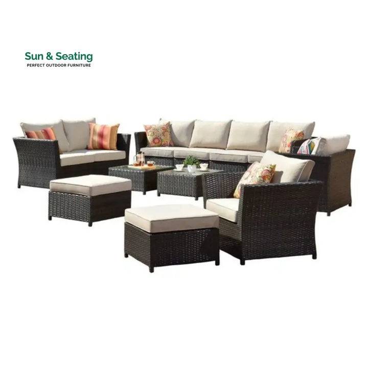Outdoor Wicker 10 Seater Sectional Sofa Set Sofa Set