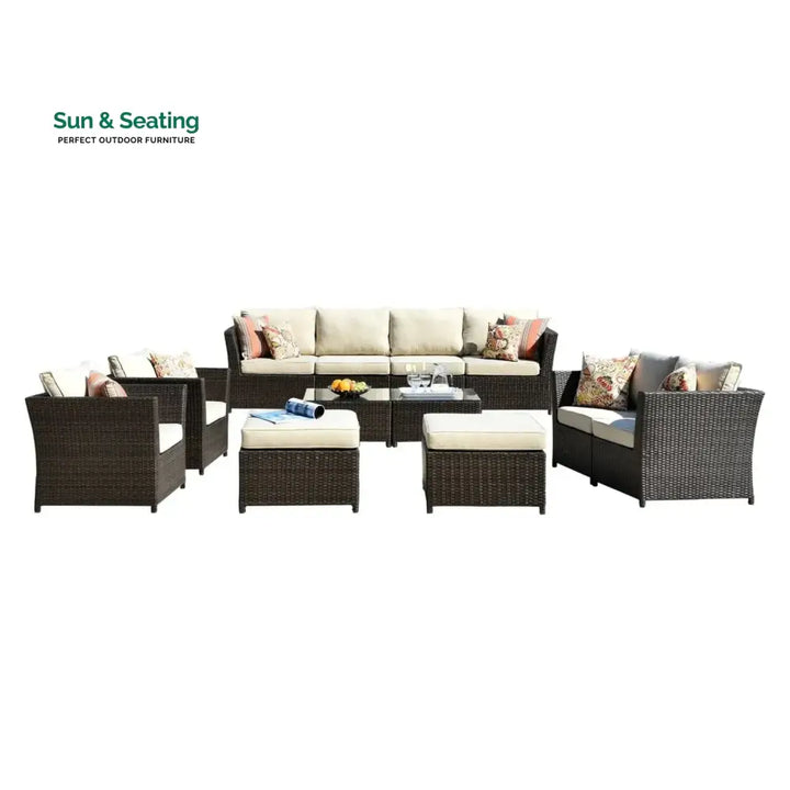 Outdoor Wicker 10 Seater Sectional Sofa Set Sofa Set