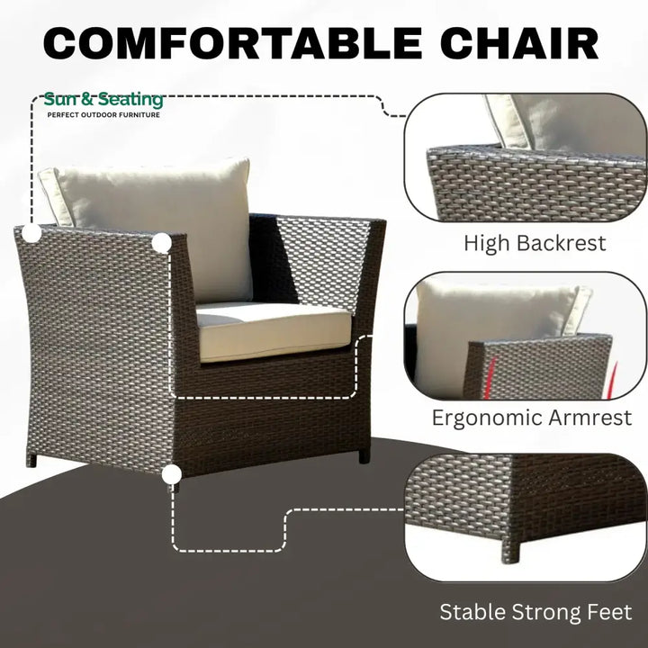 Outdoor Wicker 10 Seater Sectional Sofa Set Sofa Set