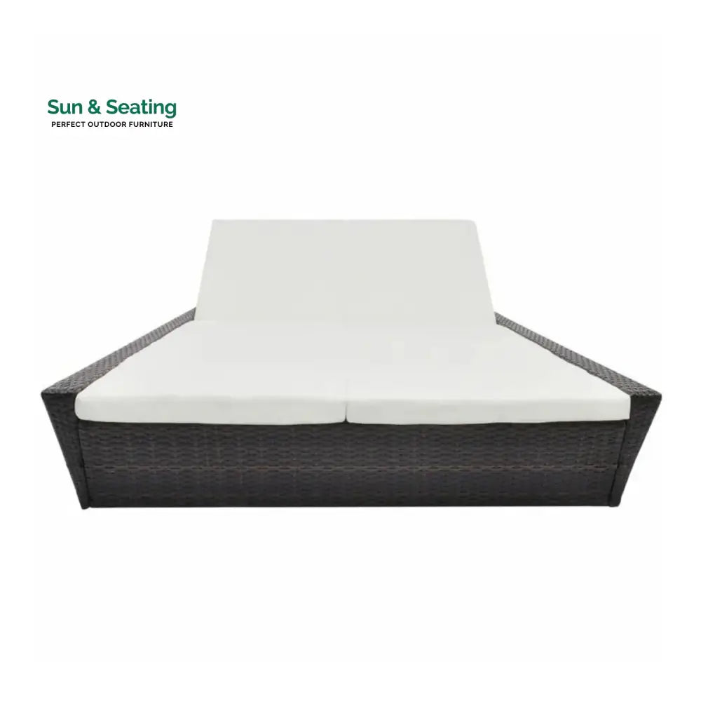 Outdoor Wicker Patio Double Seater Recliner Daybed Daybed