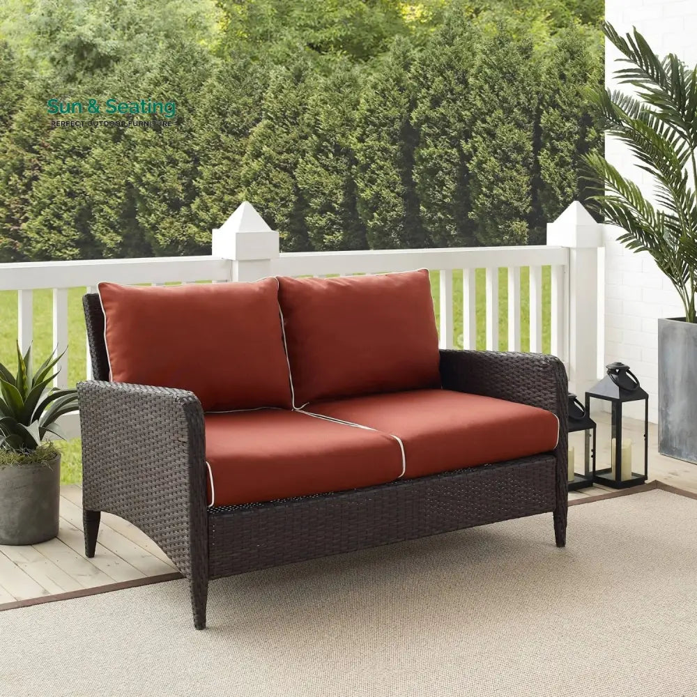 Outdoor Wicker Single Seater Loveseat Sofa Sofa Set