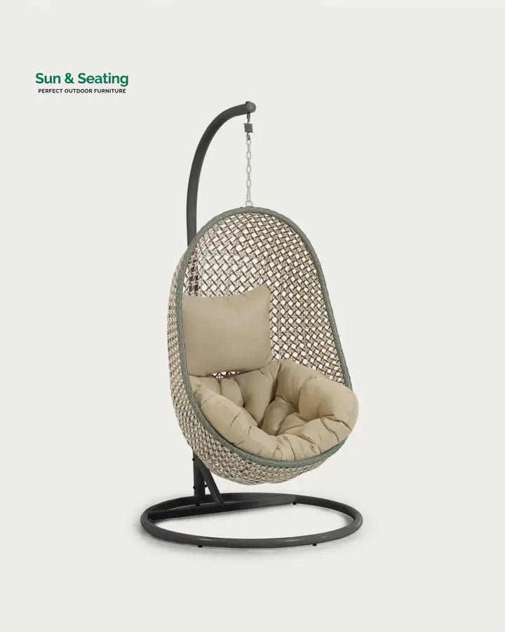 Oyla Single Seater Hanging Swing With Stand For Balcony Garden Swings