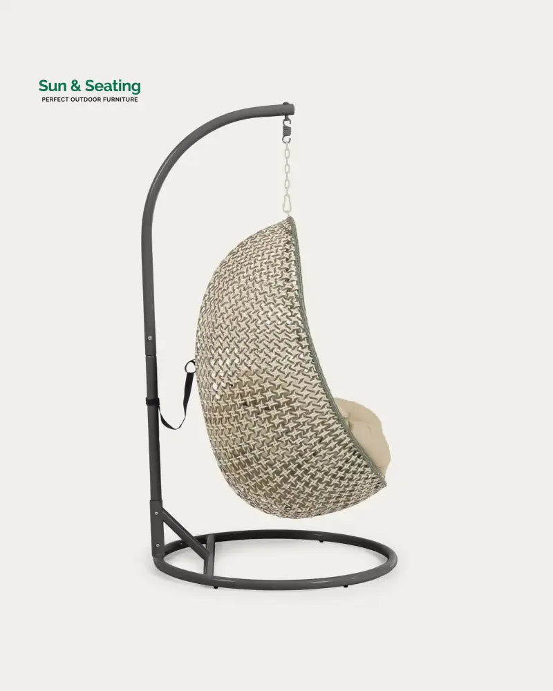 Oyla Single Seater Hanging Swing With Stand For Balcony Garden Swings
