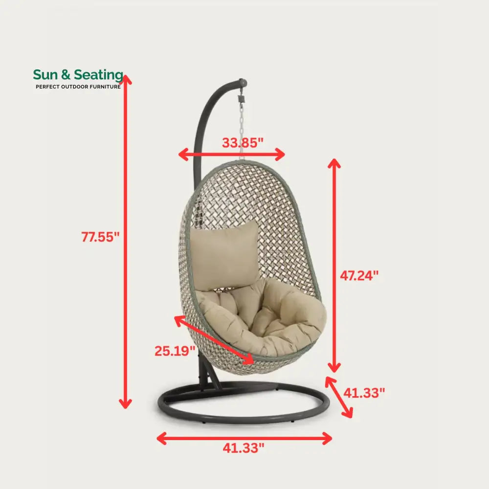 Oyla Single Seater Hanging Swing With Stand For Balcony Garden Swings