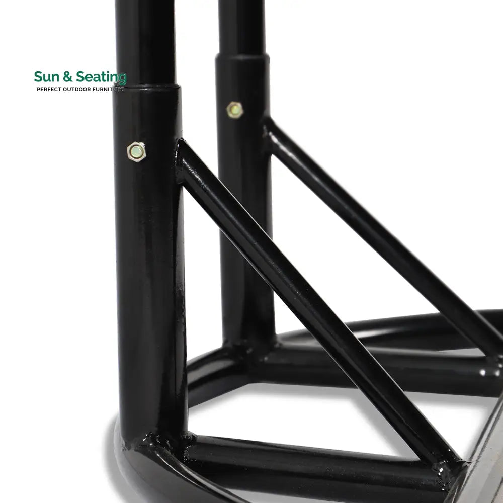 Paccio Double Seater Hanging Swing With Stand For Balcony Garden Swing (Dark Grey) Swings