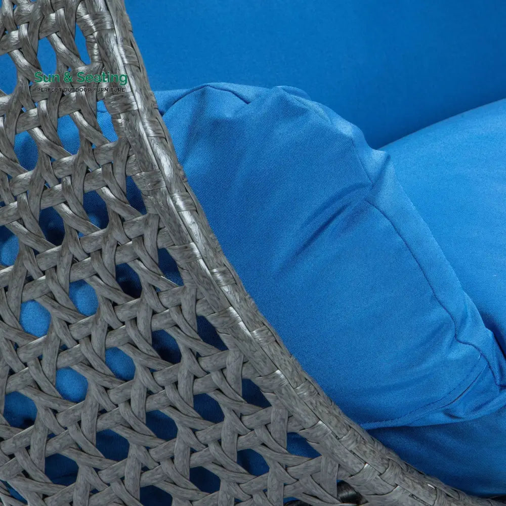 Paccio Double Seater Hanging Swing With Stand For Balcony Garden Swing (Dark Grey) Swings