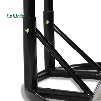 Paccio Double Seater Hanging Swing With Stand For Balcony Garden Swing (Dark Grey) Swings