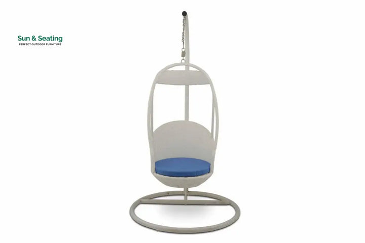 Palazzo Single Seater Hanging Swing With Stand For Balcony Garden Swing (Dark Brown) White Swings