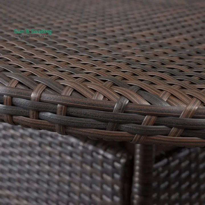 Palesa 7-Piece Outdoor Rattan Wicker Dining Table Set Dining Set