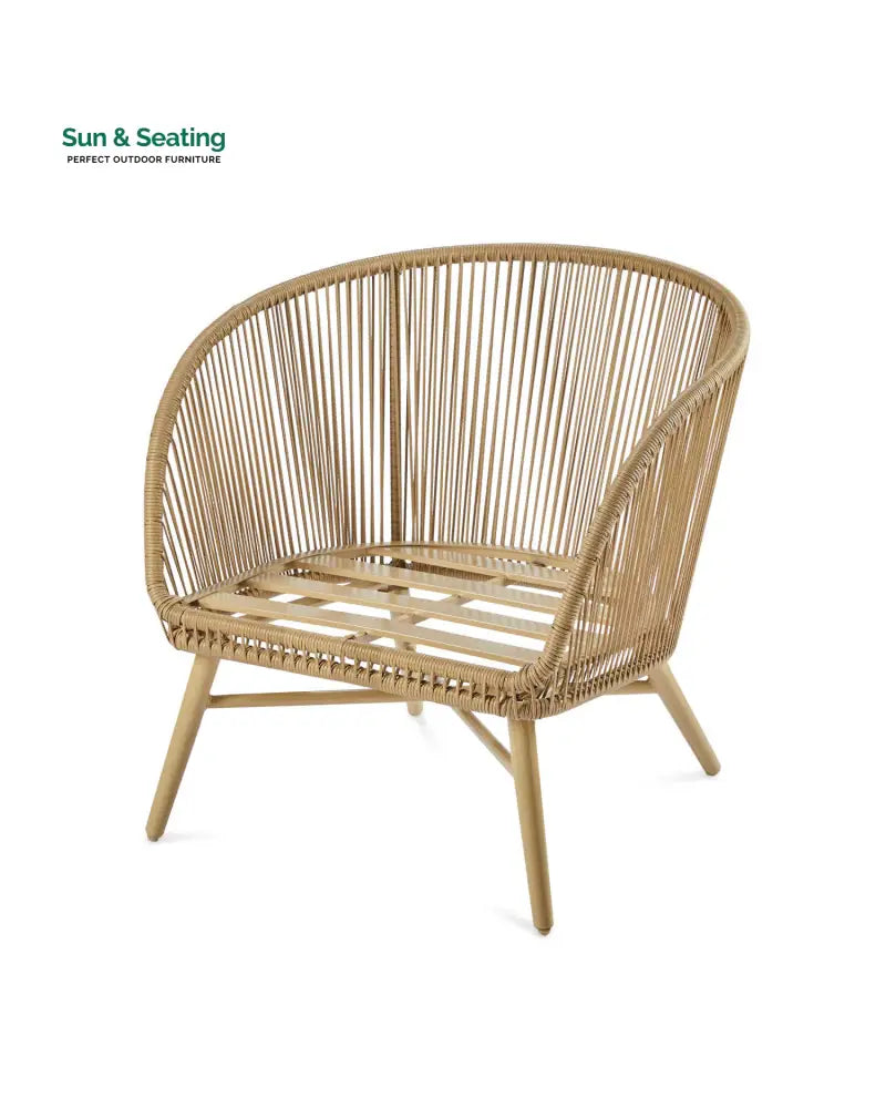 Palmer Outdoor Garden Balcony Sofa Set 2 Seater 2 Single seater and 1 Center Table Set (White + Tan) Sofa Sets