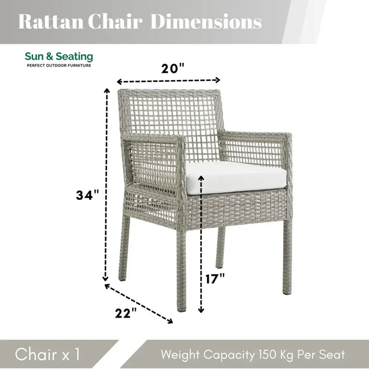Paloma 1-Piece Outdoor Rattan Wicker Patio Dining Chair Dinning Chairs