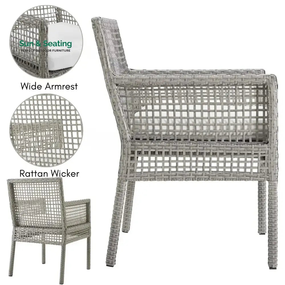 Paloma 1-Piece Outdoor Rattan Wicker Patio Dining Chair Dinning Chairs