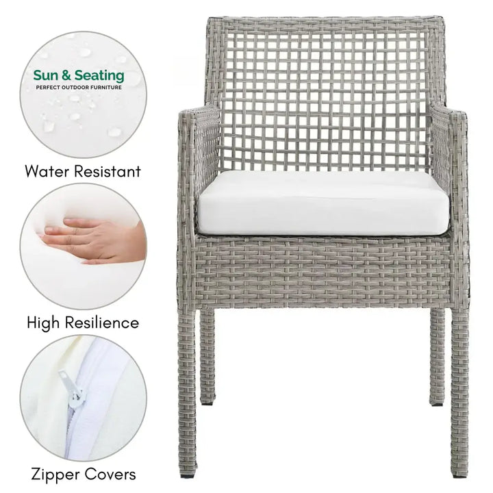 Paloma 1-Piece Outdoor Rattan Wicker Patio Dining Chair Dinning Chairs