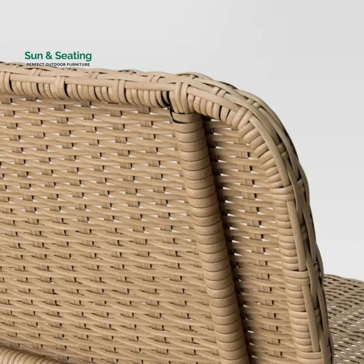 Parineeti 2-Seater Outdoor Garden Rattan Bench With Metal Frames Garden Bench
