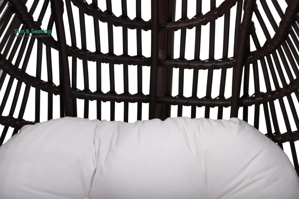 Pastora Single Seater Hanging Swing With Stand For Balcony Garden (Dark Brown) Swings