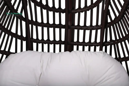 Pastora Single Seater Hanging Swing With Stand For Balcony Garden (Dark Brown) Swings