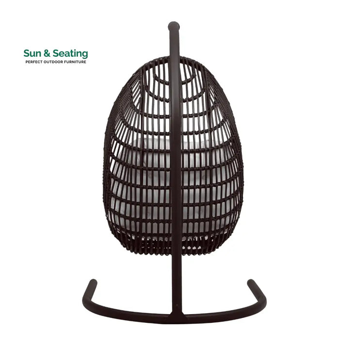 Pastora Single Seater Hanging Swing With Stand For Balcony Garden (Dark Brown) Swings