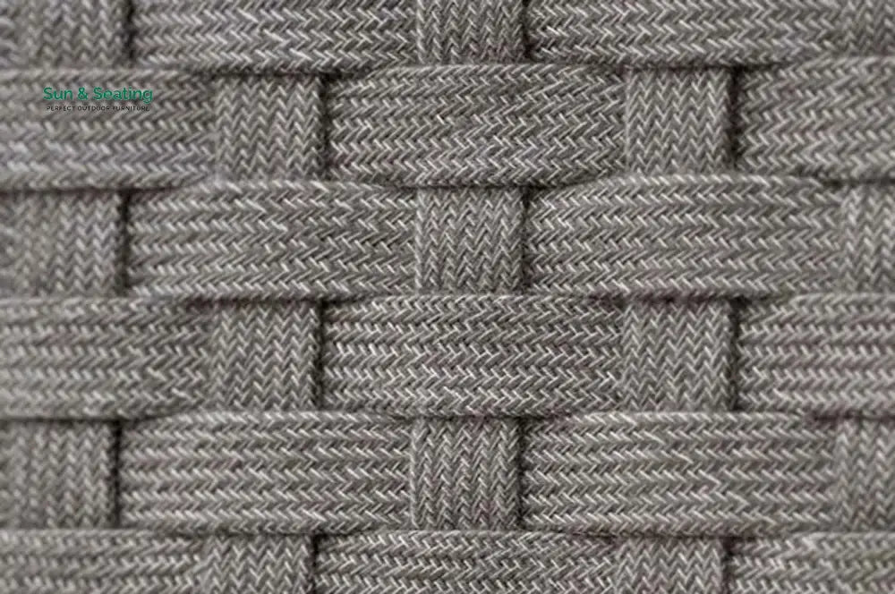 Patrice Outdoor Poolside Sunbed With Cushion Daybed (Grey) Braided &amp; Rope Sunbed