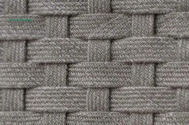 Patrice Outdoor Poolside Sunbed With Cushion Daybed (Grey) Braided &amp; Rope Sunbed