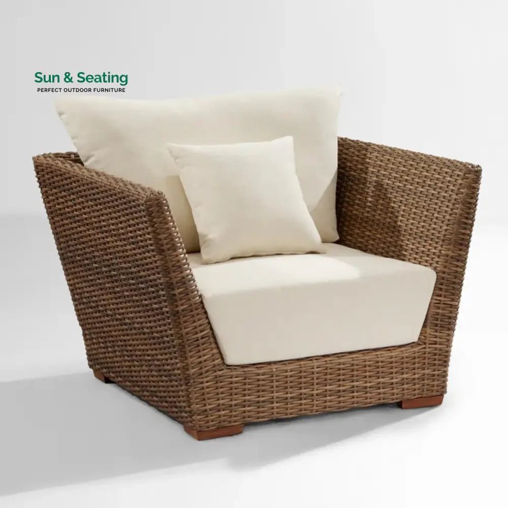 Patricia 5-Piece Outdoor Wicker Sofa Set With 2-Tier Glass Top Tables Sofa Set