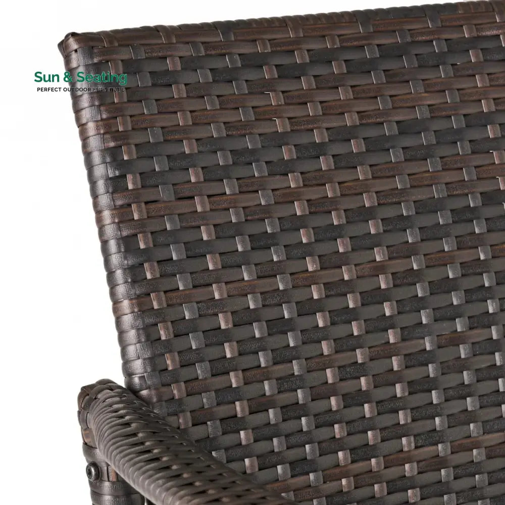 Pauline 5-Piece Outdoor Rattan Wicker Bar Set with Wicker Top Table Bar Set