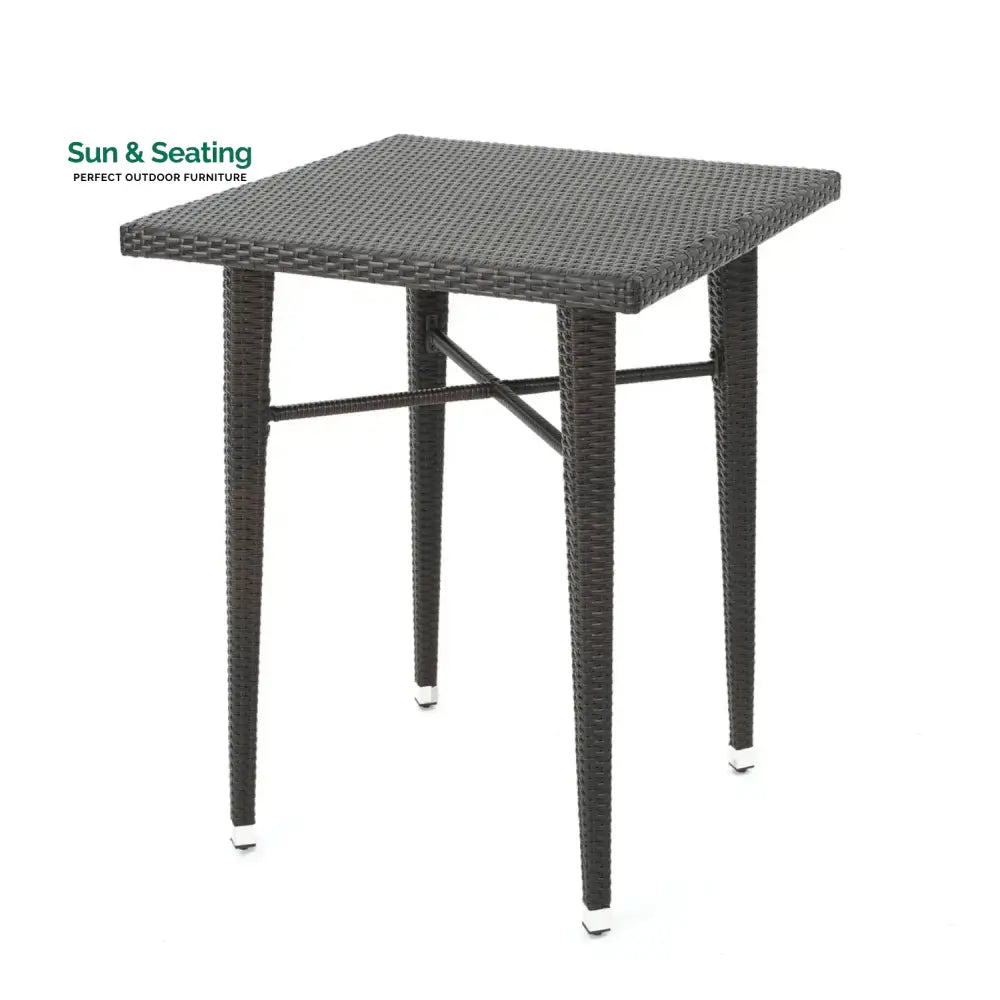 Pauline 5-Piece Outdoor Rattan Wicker Bar Set with Wicker Top Table Bar Set