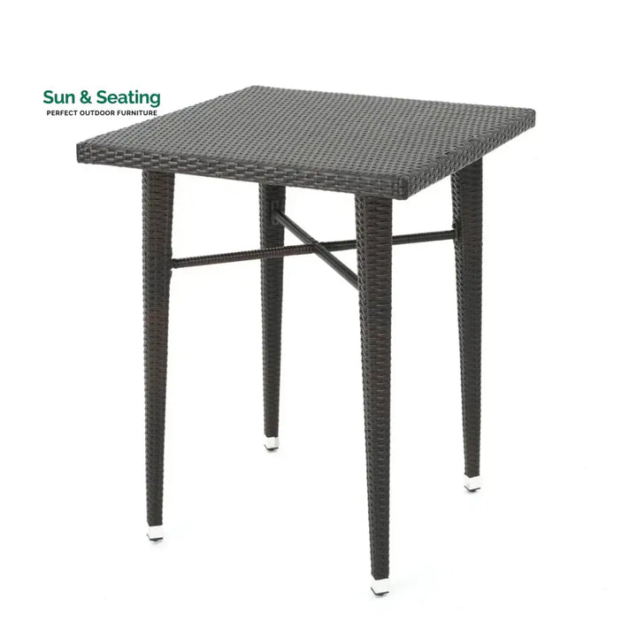 Pauline 5-Piece Outdoor Rattan Wicker Bar Set with Wicker Top Table Bar Set