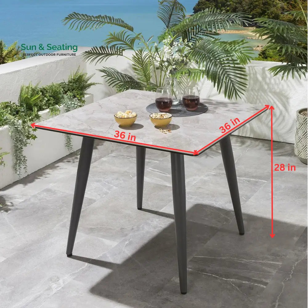 Pepita Outdoor Patio Seating Set 2 Chairs and 1 Table Set Braided &amp; Rope Coffee Table Sets