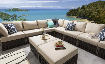 Pepito Outdoor Sofa Set 8 Seater 2 Ottoman Set (Brown) Sofa Sets