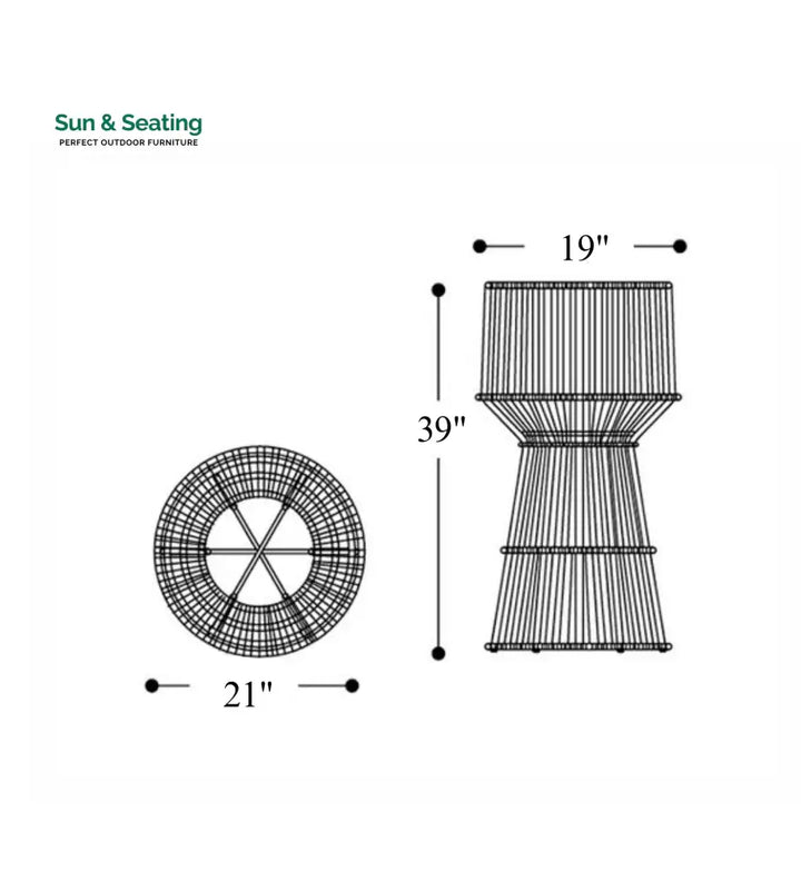 Petit Outdoor Planter For Garden Balcony Braided &amp; Rope Planter