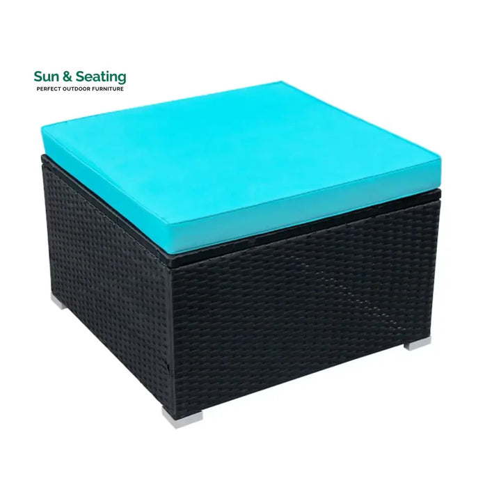 Petra 5-Piece Outdoor Wicker Furniture Set Modern Outdoor L-Shaped Sofa Set