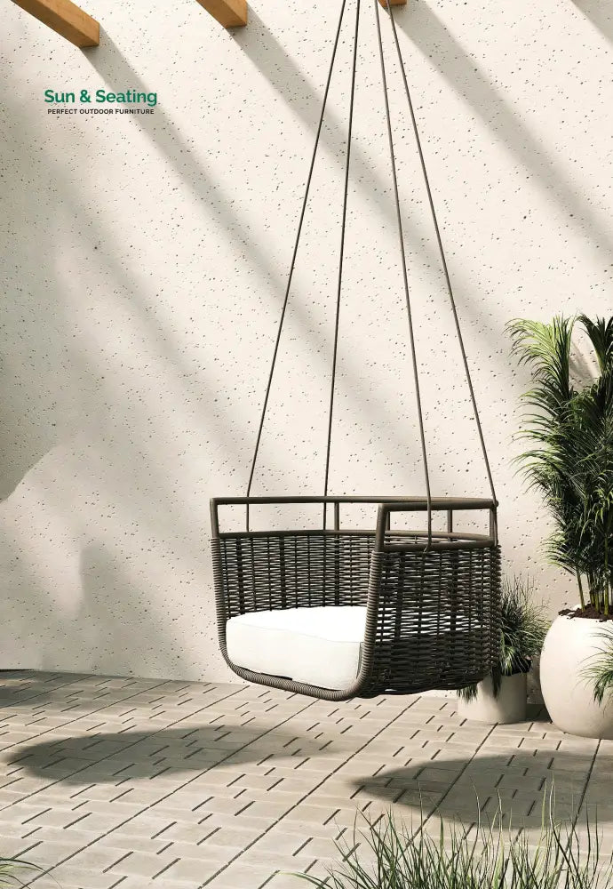 Petra Single Seater Hanging Swing Without Stand For Balcony Garden Swing (Black) Swings