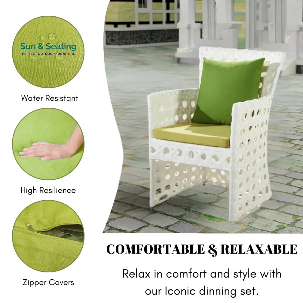 Peyton 7-Piece Outdoor Rattan Wicker Dinning Table Set Dining Set