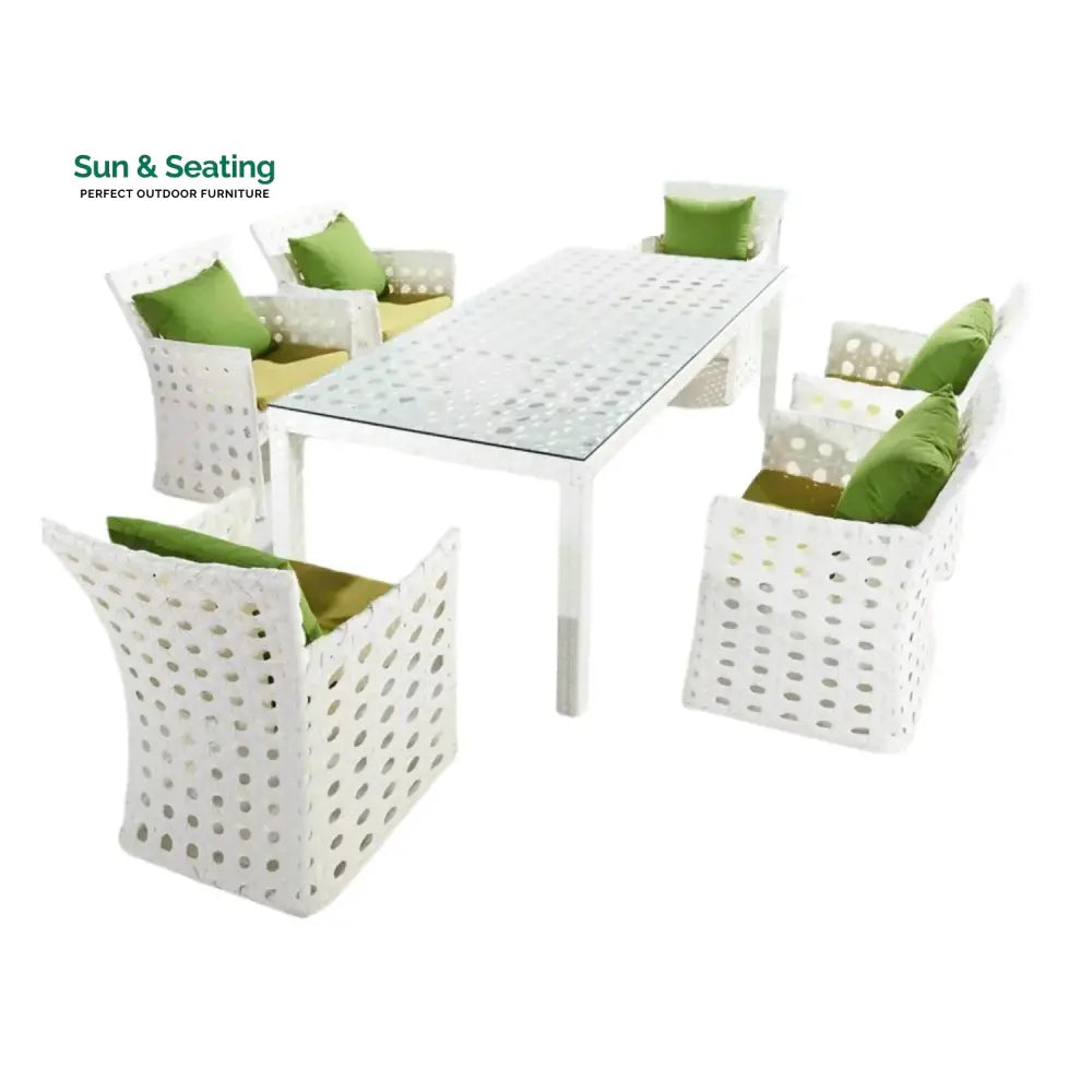 Peyton 7-Piece Outdoor Rattan Wicker Dinning Table Set Dining Set
