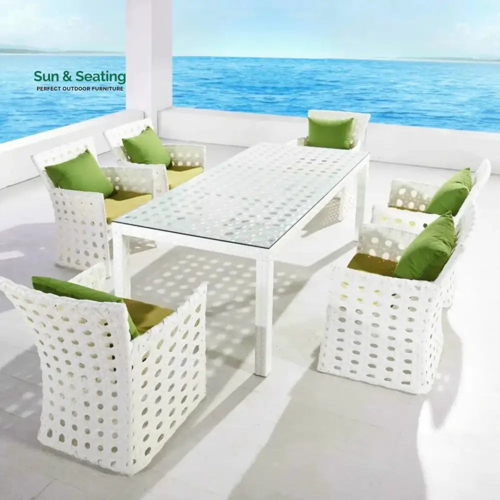 Peyton 7-Piece Outdoor Rattan Wicker Dinning Table Set Dining Set