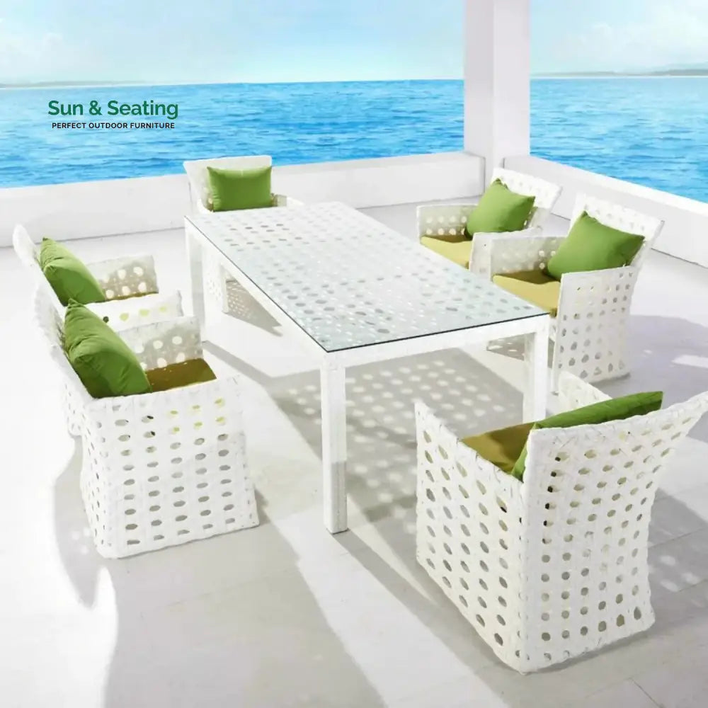 Peyton 7-Piece Outdoor Rattan Wicker Dinning Table Set Dining Set