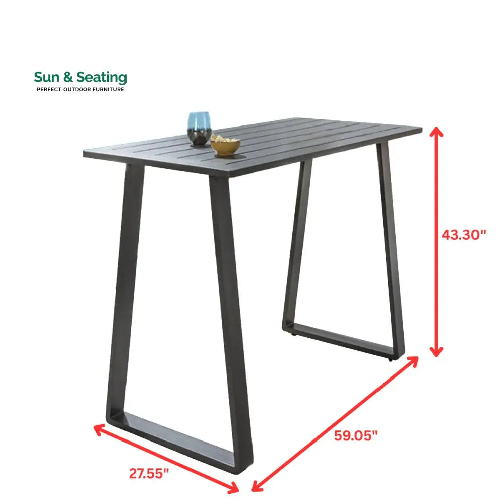 Philip Outdoor Patio Bar Set 6 Chairs and 1 Table Set Braided & Rope Bar Sets