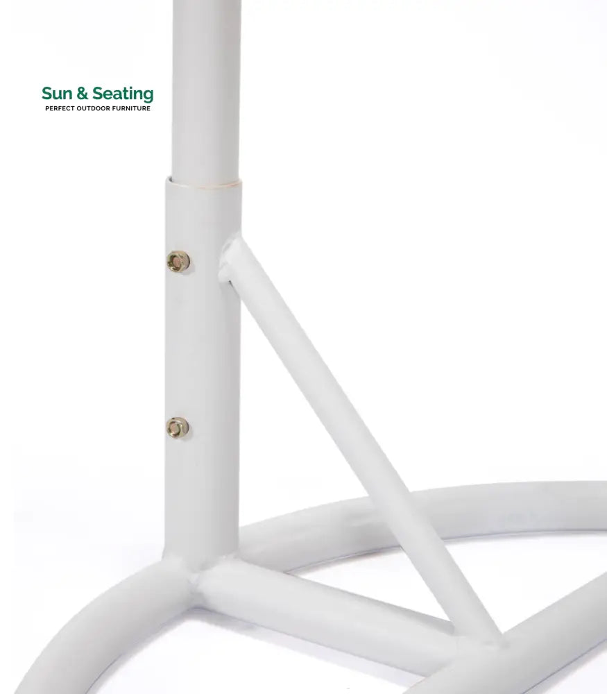 Pico Single Seater Hanging Swing With Stand For Balcony Garden (White) Swings