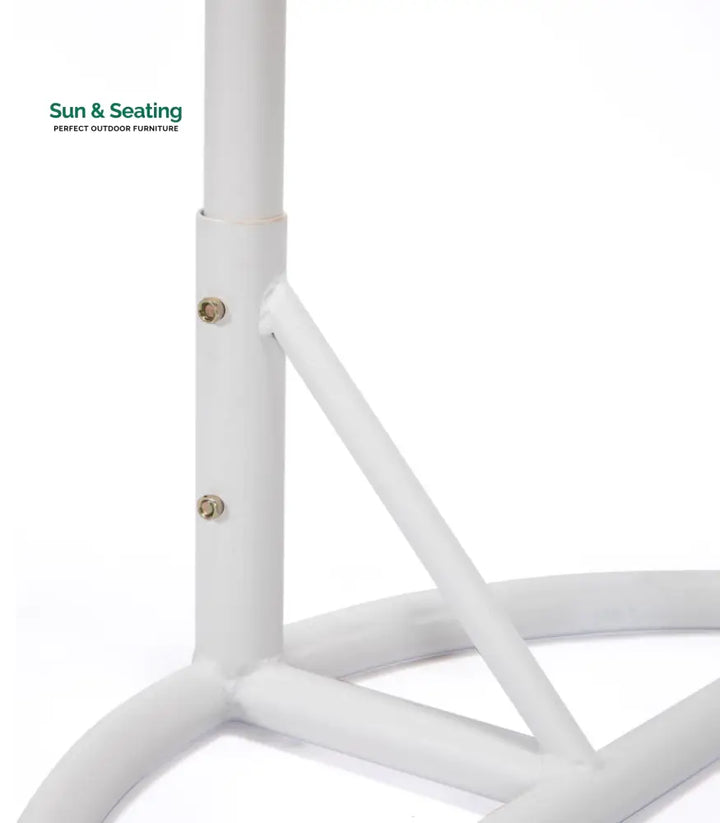 Pico Single Seater Hanging Swing With Stand For Balcony Garden (White) Swings