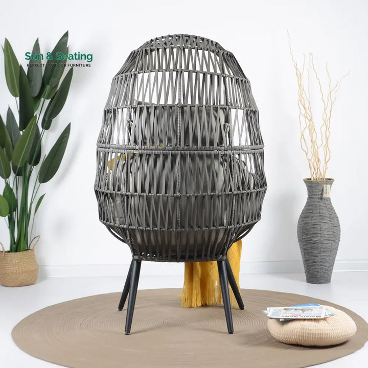 Pino Single Seater Swing Basket For Balcony &amp; Garden (Grey) Swings