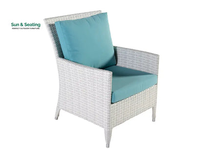 Pio Outdoor Sofa Set 2 Seater 2 Single seater and 1 Center Table (White) Sofa Sets