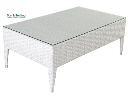 Pio Outdoor Sofa Set 2 Seater 2 Single seater and 1 Center Table (White) Sofa Sets