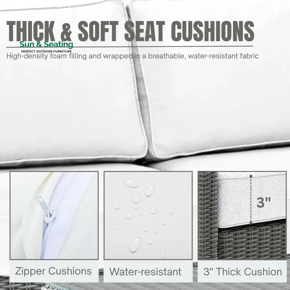 Piper L-Shape Outdoor Wicker Sofa Set Sofa Set