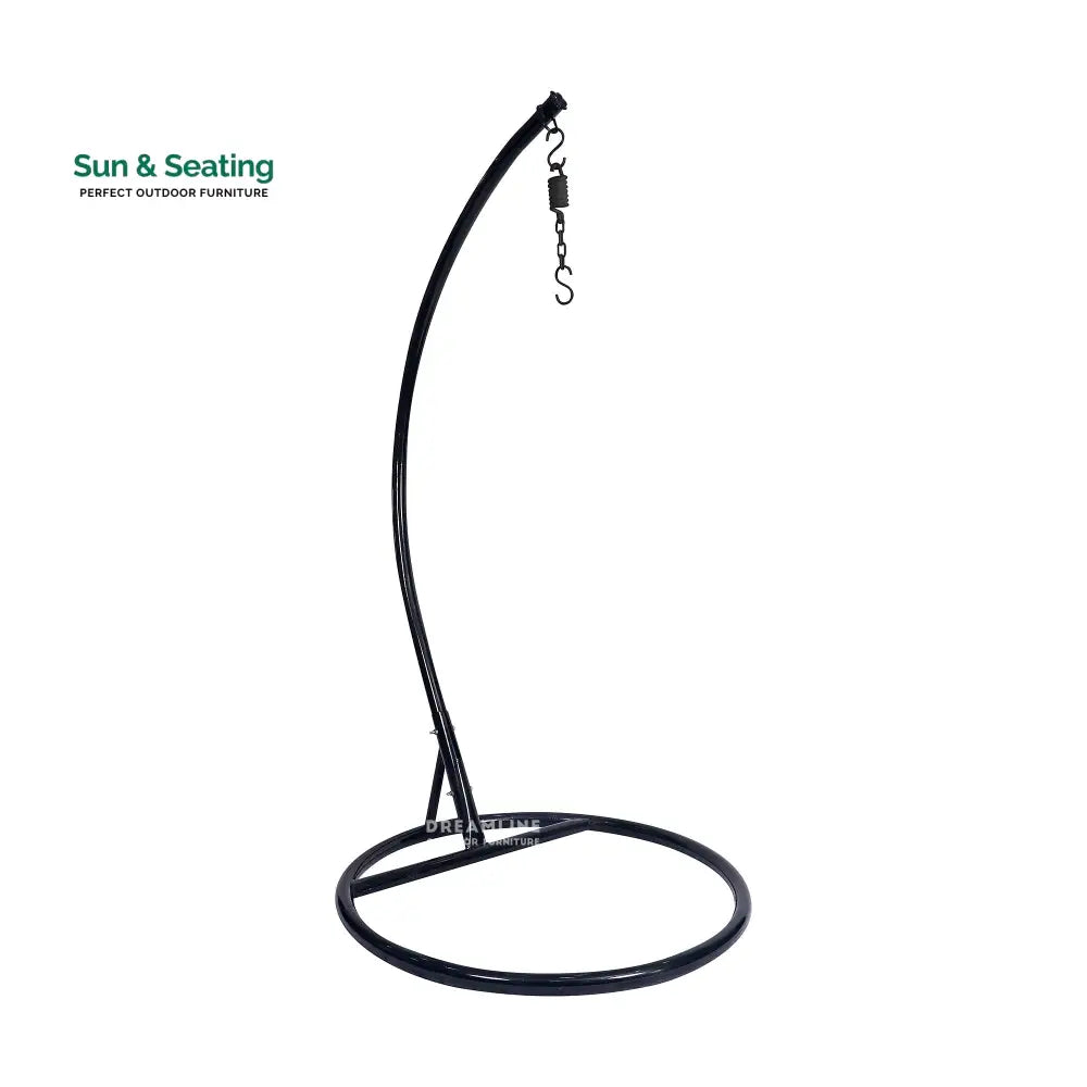 Piro Single Seater Hanging Swing With Stand For Balcony Garden Swing (Dark Brown) Swings